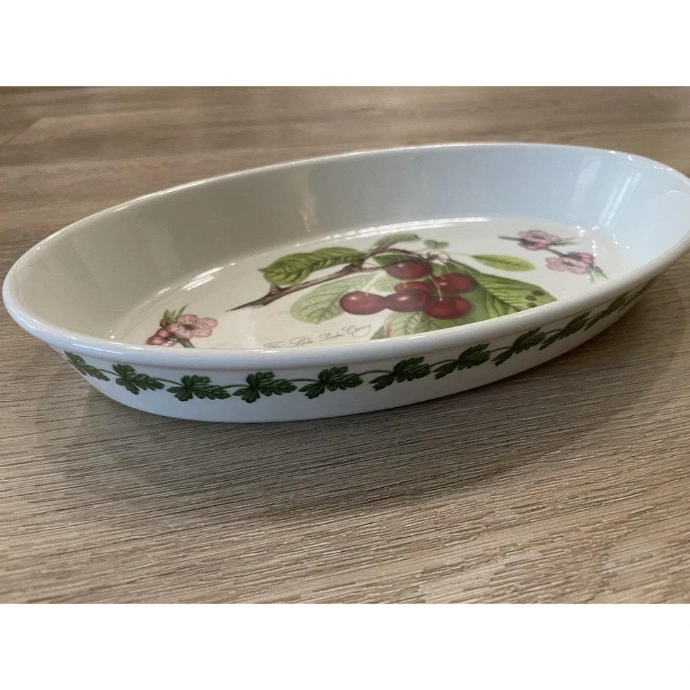 Vtg Cherry Fruit‎ Portmeirion Pomona  Oval Casserole Baking Dish 7x11